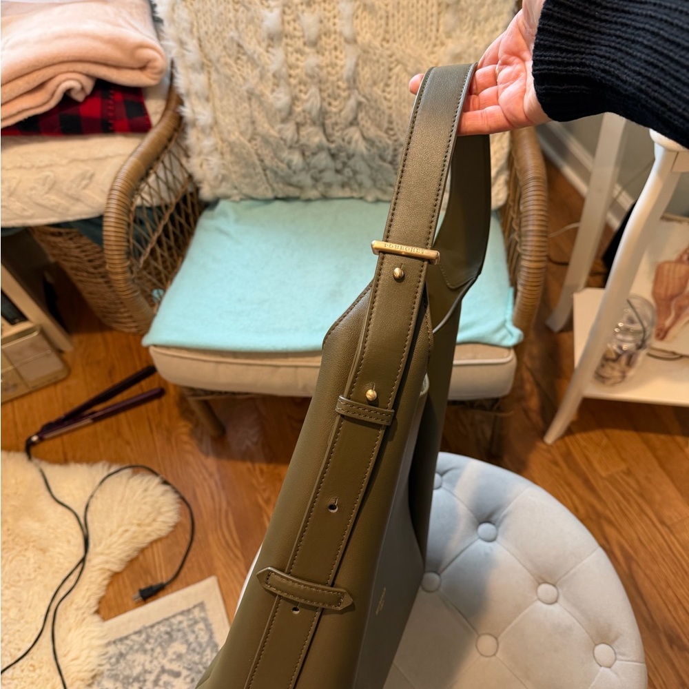 Maison Pourchet Sevigne large hobo khaki - Picture 10 of 16